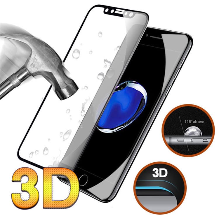 3D full cover tempered glass screen protector for iPhone 8